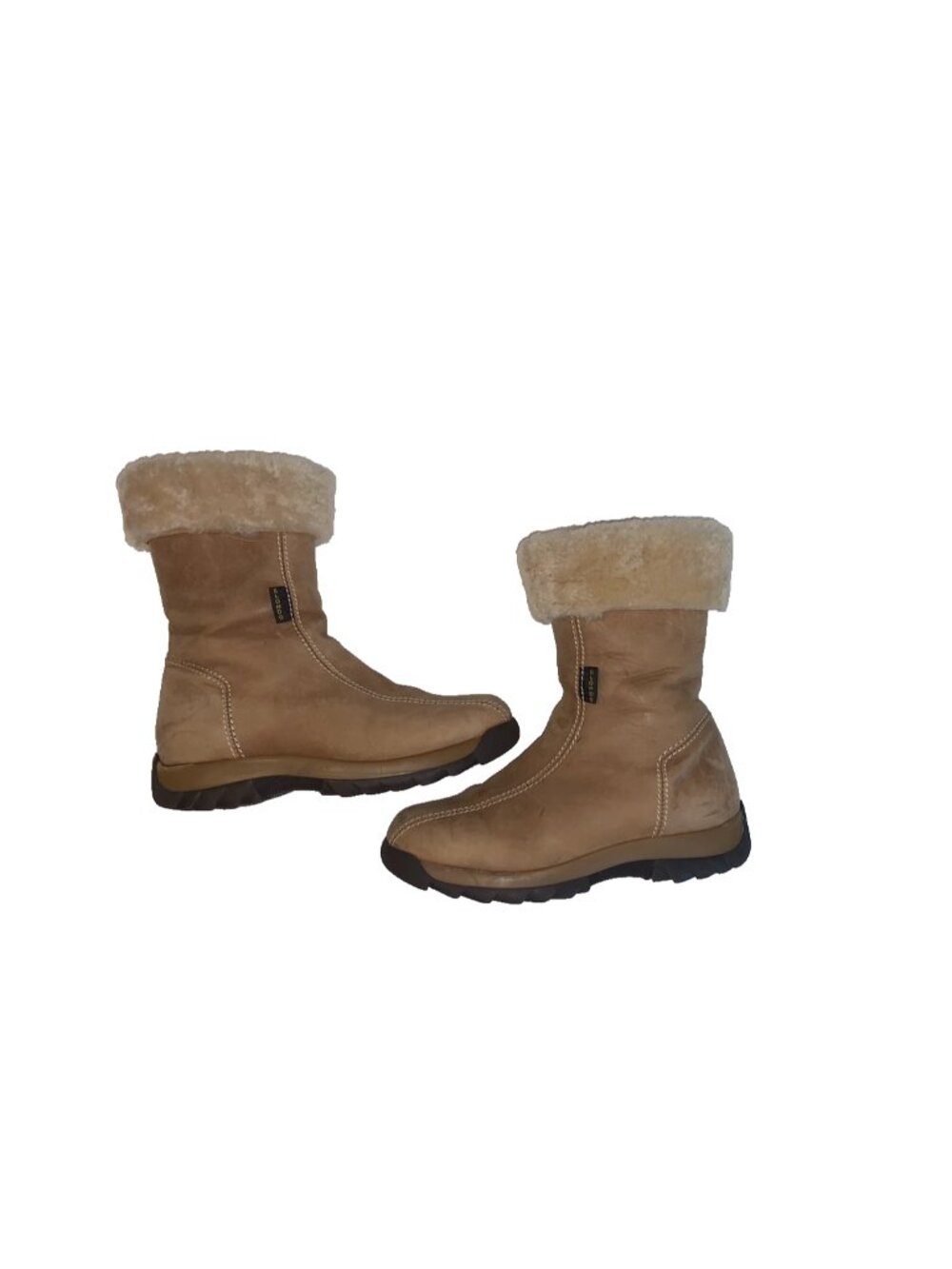 Blondo genuine shearling boots 7.5 B side zipper warm Vintage